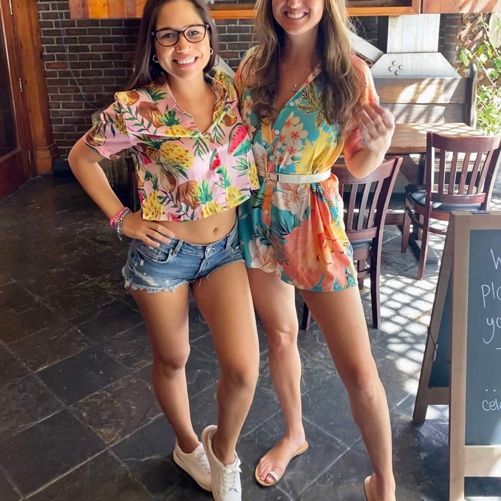 Hawaiian shirt style romper